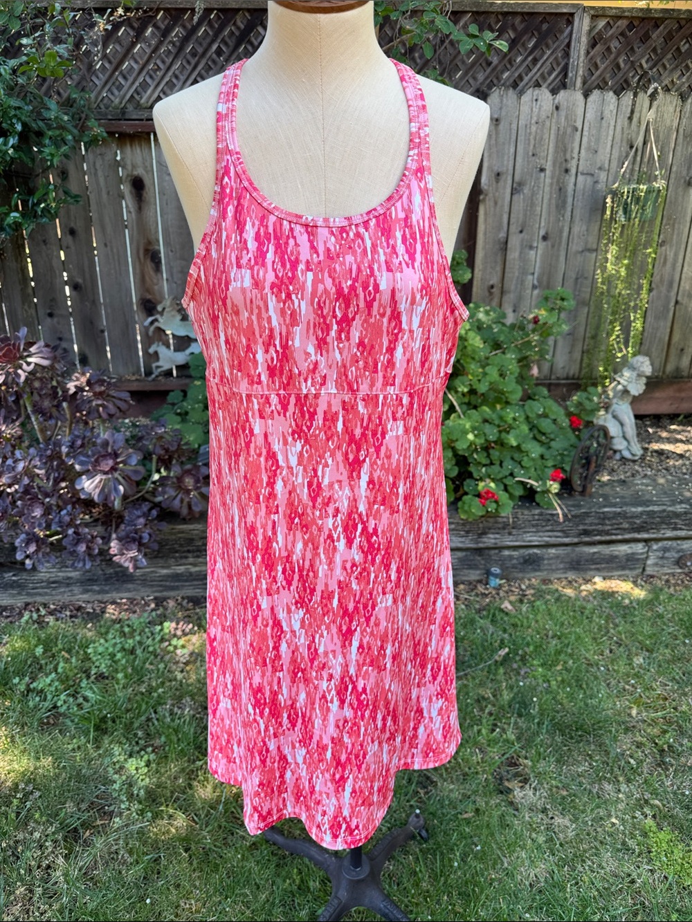 Columbia Women's Pink Abstract Active Tank Omni-Wick Dress Women's Medium